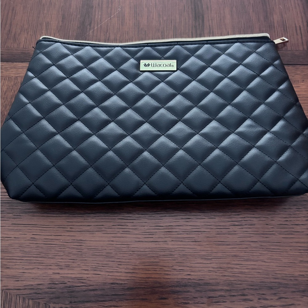 Wacoal Quilted Black Cosmetic Bag